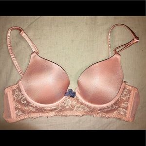 Silk and Lace Pink Bra